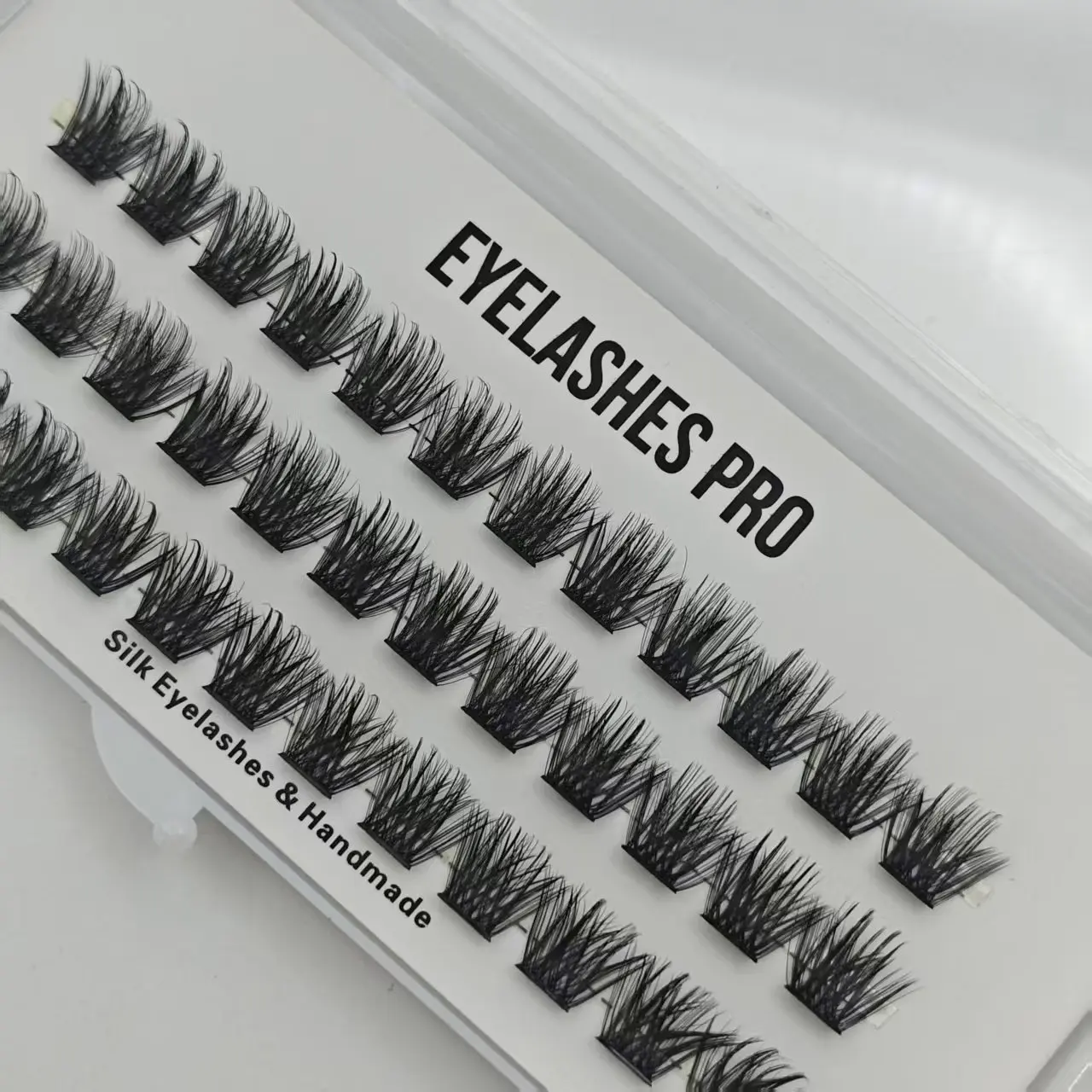 BBA-13 DIY Hand Made Eyelash Extension Segmented Flase Lashes Dramatic Lash Bundles Soft Ribbon Strip Eyelashes Makeup Lashes
