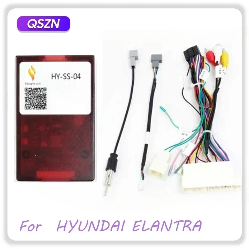 

QSZN Car radio canbus Decoder Wiring Harness 16Pin Connector Car Android Cable Adapter for Hyundai Elantra HY-SS-04