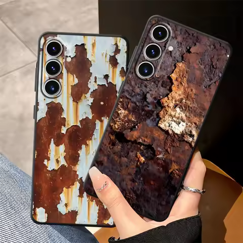 Retro Rust Design Soft Back Phone Cover Case for Samsung Galaxy A12 A13 A54 A71 A16 A21s A51 A52 A14 A15 A72 A73 A24 A31 A22 A23