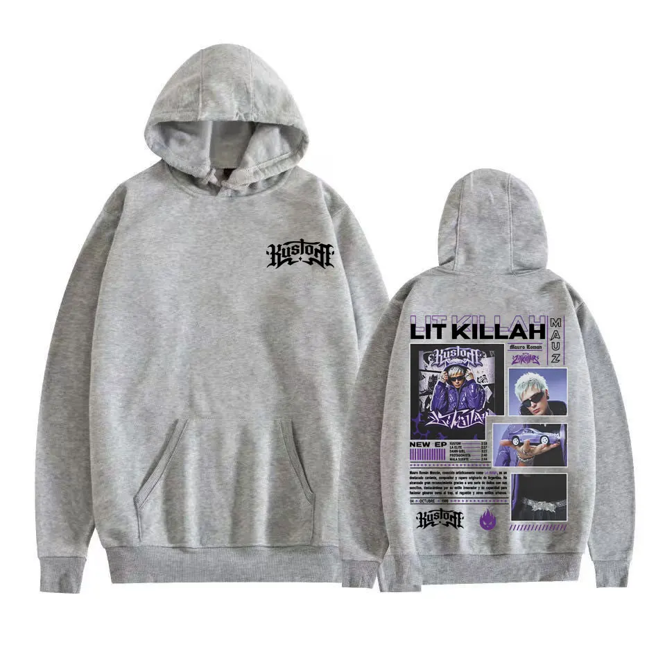 مغني الراب مضاء كيل الله ألبوم جولة 2025 غطاء هوديس الرجال النساء موضة خمر الهيب هوب هوديي عادية Bodywarmer البلوز الشارع الشهير #5