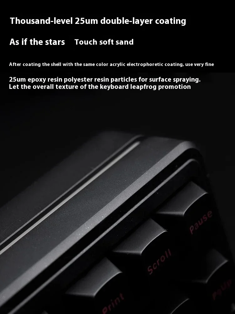 Pmo Aurora80 Mechanical Keyboard Three-Mode Aluminum Alloy Flagship Keyboard Custom Aurora Halo Long Battery Life Keyboard