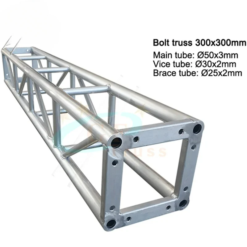 Silver/Black Color Exhibition Stage Square Screw/Bolt Truss  For Truss System