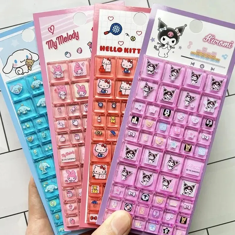 @2026！Kawaii Sanrio Hello Kitty Soft Puffy Butt 3D Stickers DIY Laptop Scrapbook Phone Case Decor Decals Decompression Gifts
