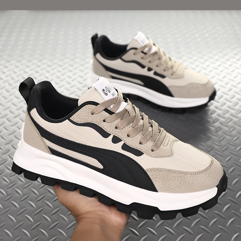 

Men's Shoes Breathable All-match Mesh Shoes Casual Sports Trendy Shoes Men's All-match Wear-resistant Running Shoes for Men