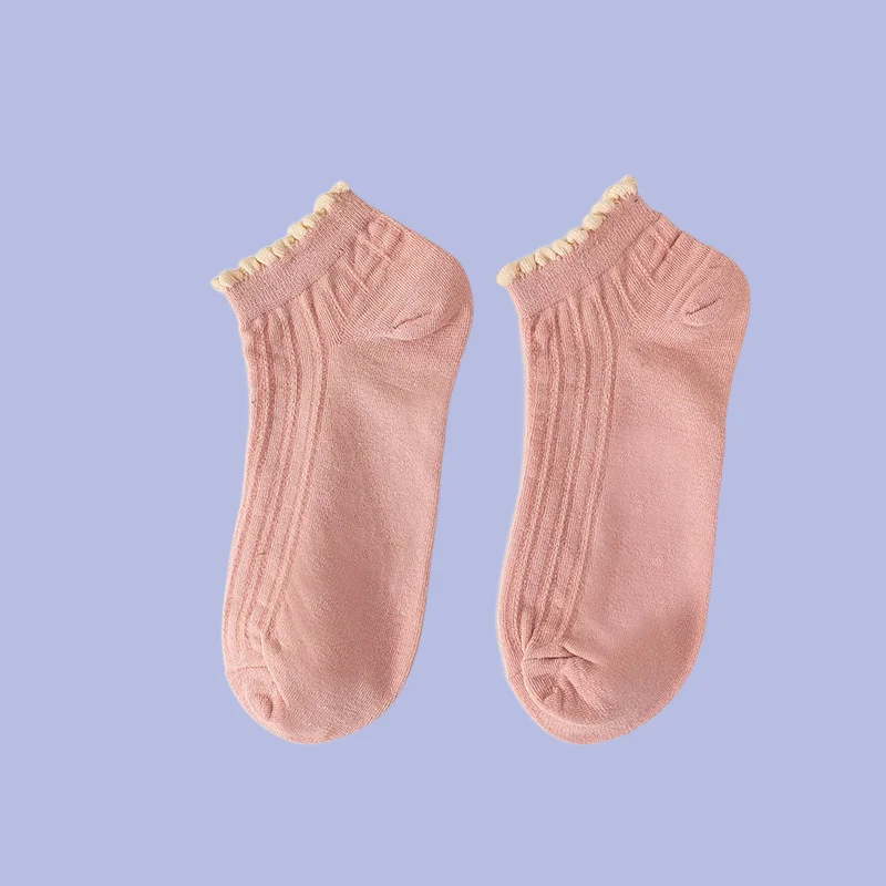 Chaussettes courtes respirantes de style coréen pour femmes, Bubble Mouth, printemps, été, automne, mode, mignon, 5/10 paires