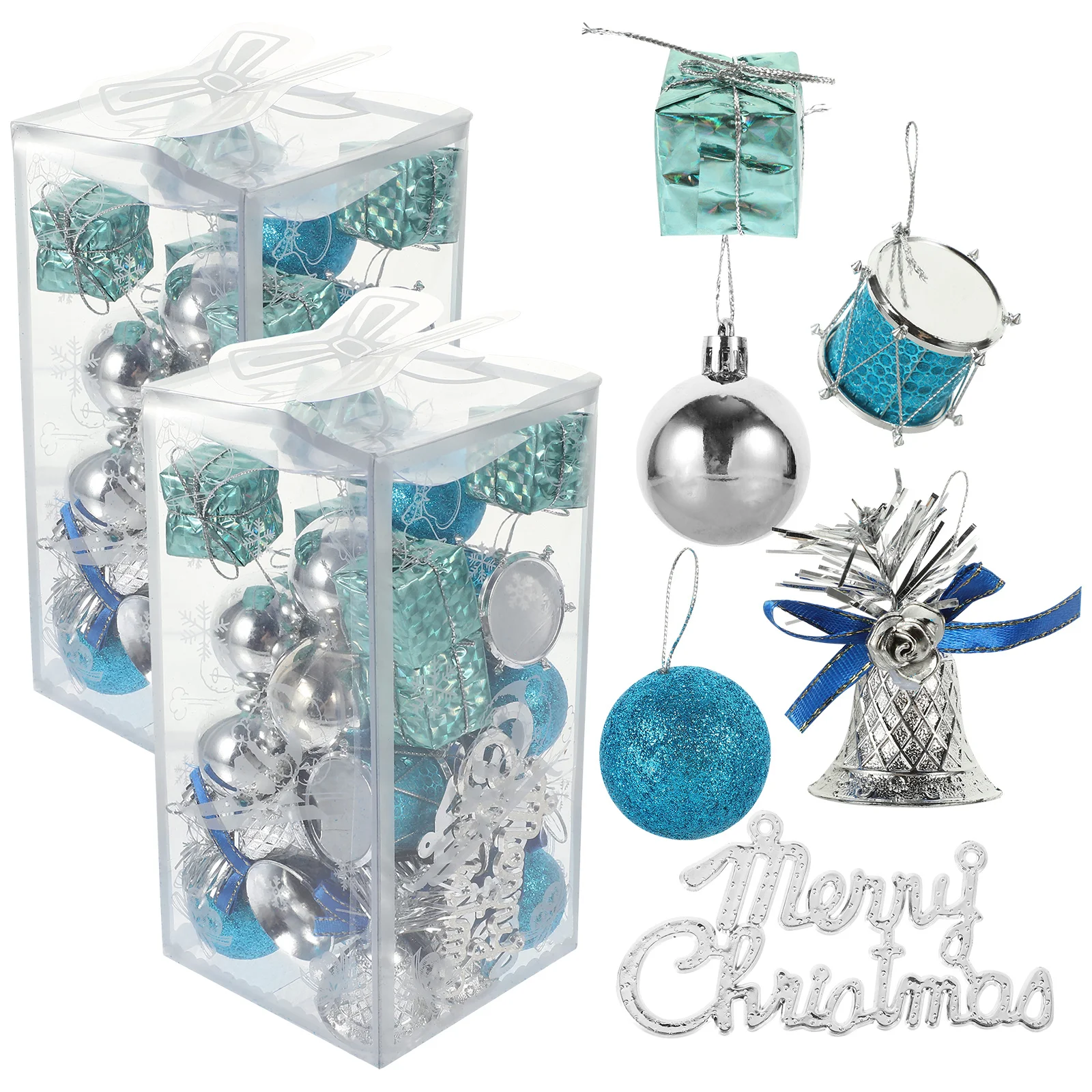 

2Sets Xmas Tree Hanging Ornaments Christmas Pendants Decorative Decor for Holiday Party Home Garden Festive Scene