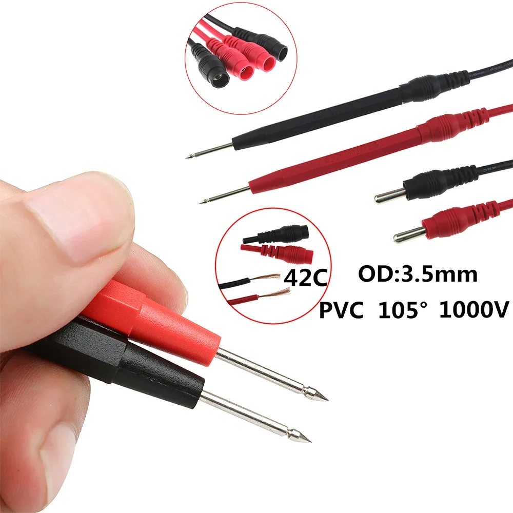 Universal Digital Multimeter Probe Test Leads Multi Meter Needle Tip Tester Lead Probe Wire Pen Cable Multimeter Feelers 16pcs