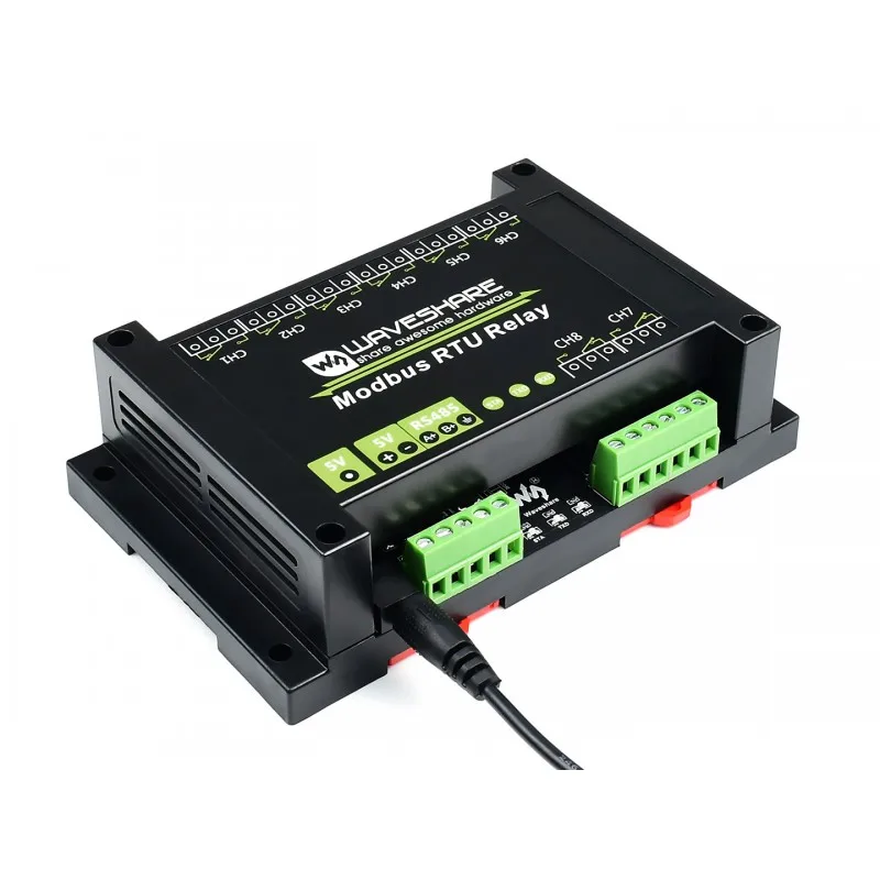 

5V or 7V to 36V RS485 Industrial Modbus RTU 8 ch Relay Module remote control switch board controller home automation IOT device