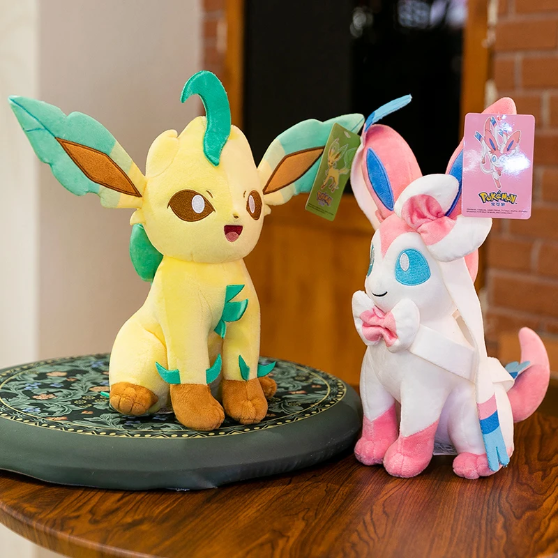 Adorably Eevee Family Plush Toys Kawaii Pokemon Sylveon Umbreon Stuffed Espeon Leafeon Glaceon Jolteon Doll Cartoon Elf Gifts
