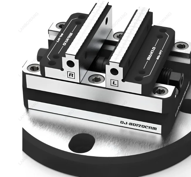 DJ-6080H Self-centering Vise 2-8 Inch 4-5 Axis Fixture Positive Negative Quick Clamping