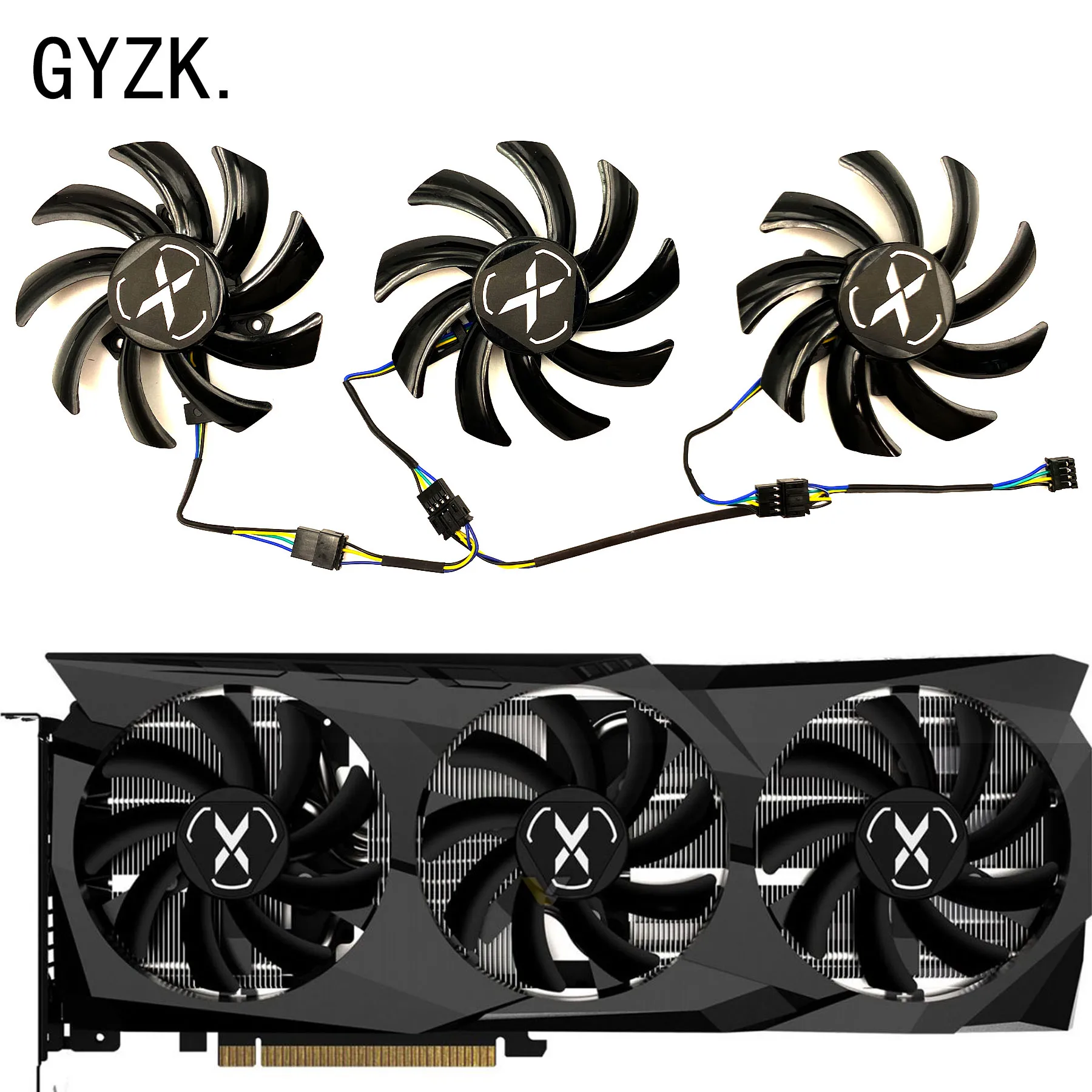 Новый сменный вентилятор для видеокарты XFX Radeon RX6700XT Speedster SWFT 309 Core