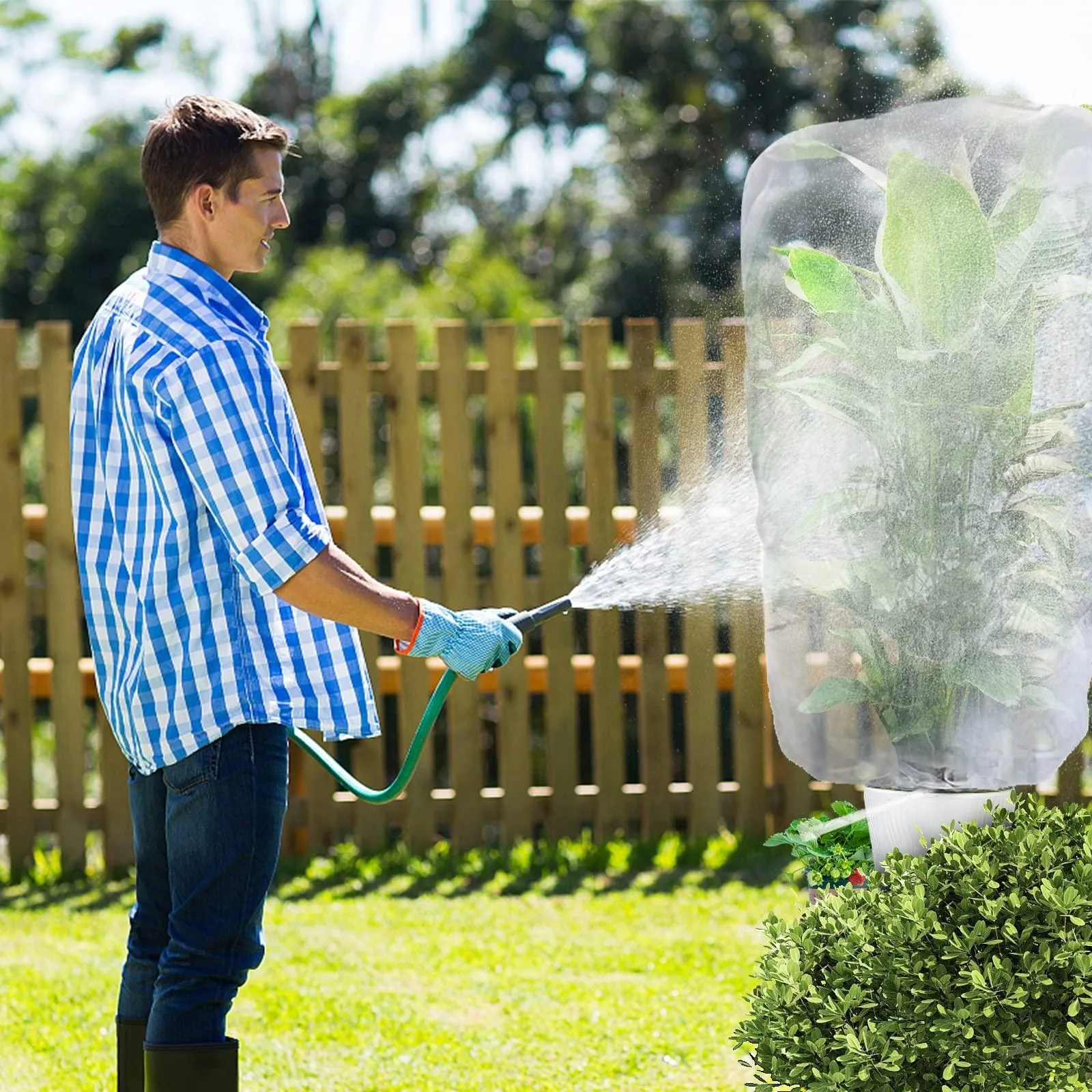 Large Fruit Tree Netting Bags with Zipper and Drawstring  Garden Birds Nettings for Cherry Apple Tree Blueberry Bushes