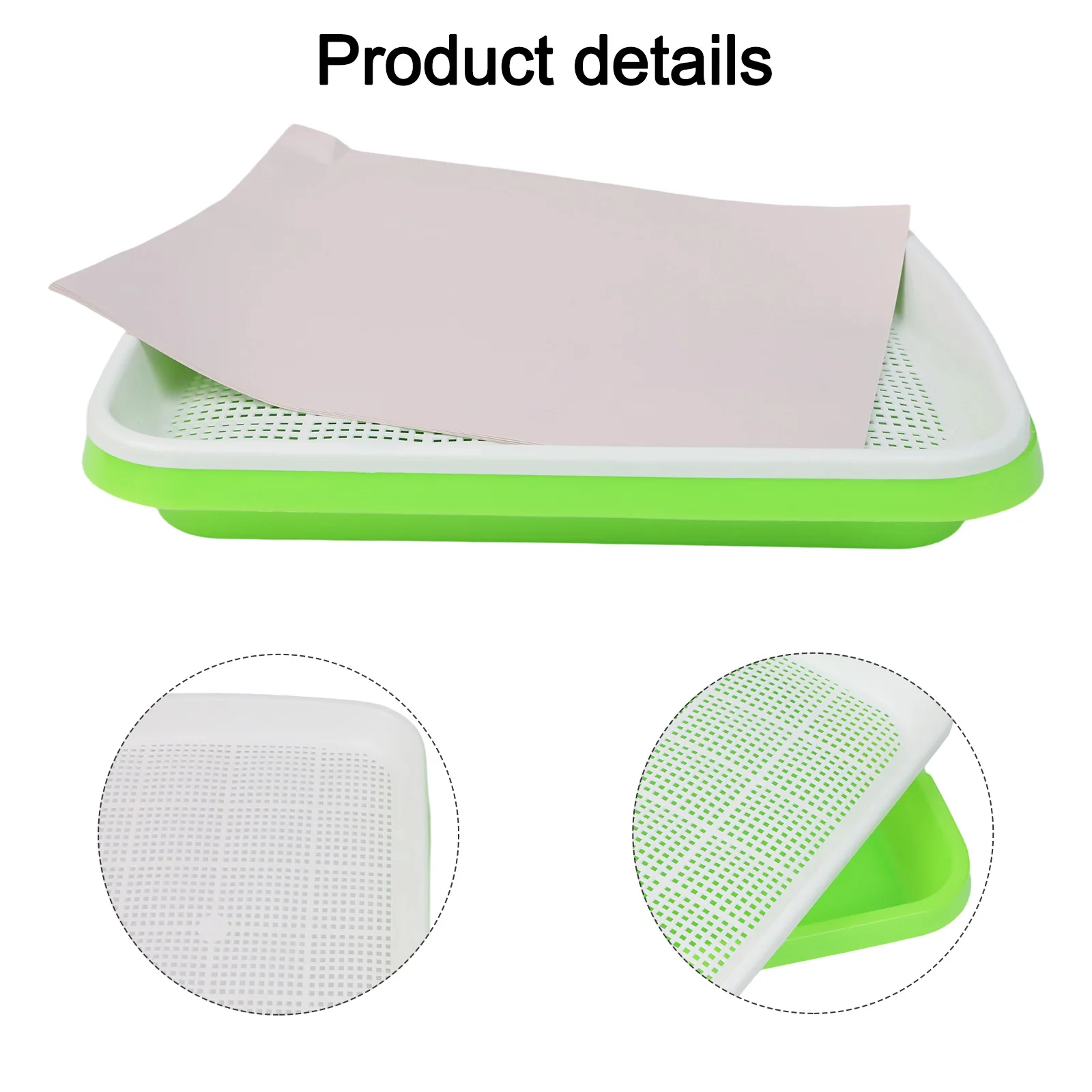 Sprouter and Microgreens Growing Tray with 2 Layers Includes 10 Paper Germination Sheets Suitable for Indoor Gardening