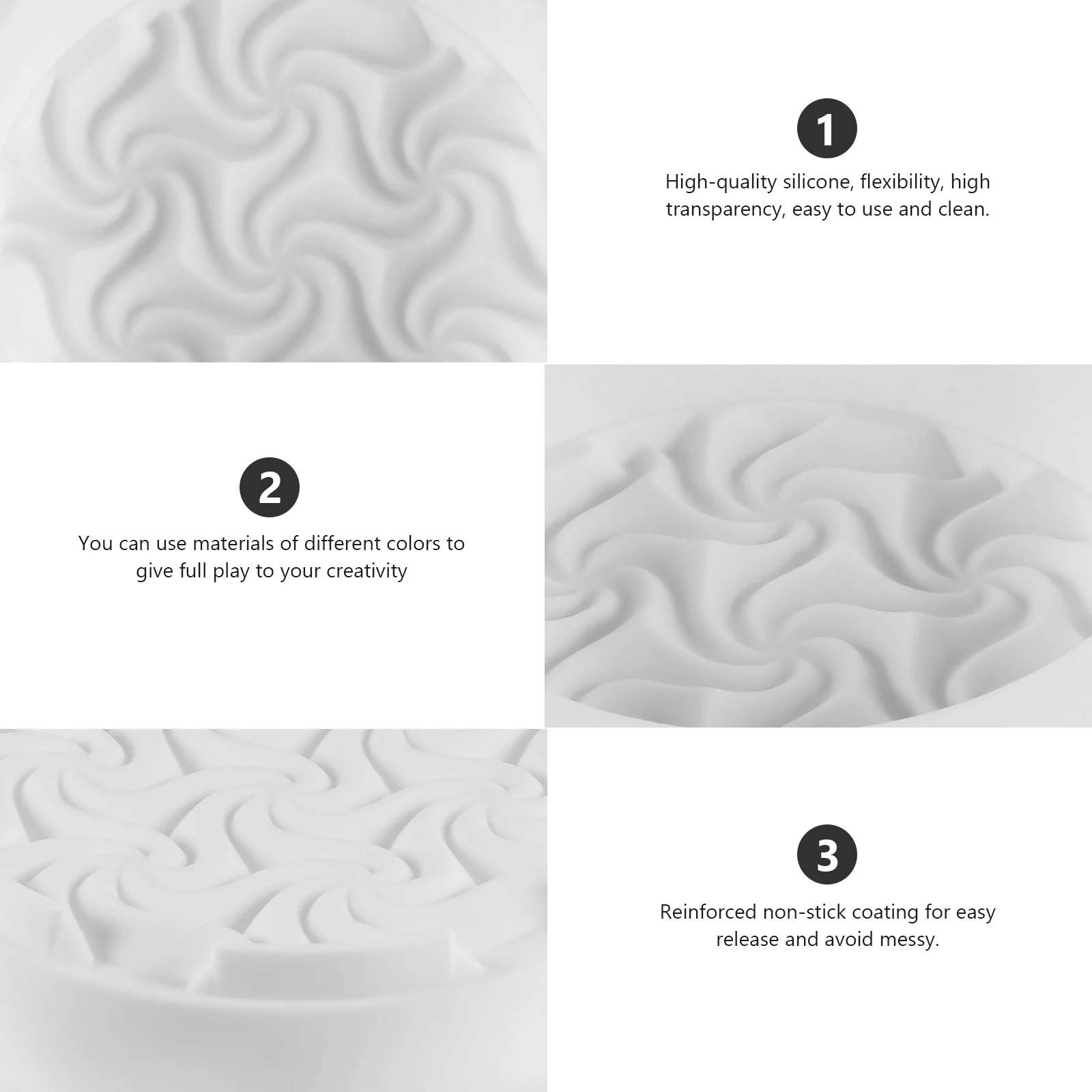 

1Pcs Creative Spiral Cake Mold Silicone Non-Stick Baking Mold Heat Resistant DIY Cake Pan for Pudding Muffin Jelly Candy