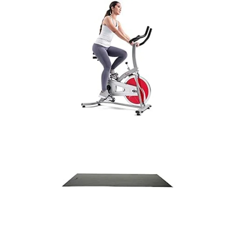 

Велотренажер для дома с ЖК-монитором и защитным ковриком из пеноматериала, черный, с нескользящей поверхностью, компактный дизайн