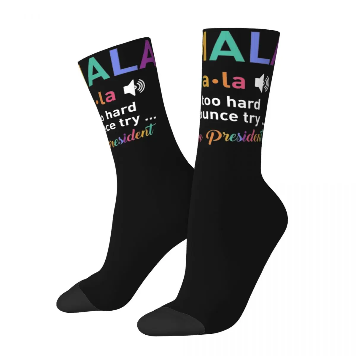 

Kamala Harris Madam President Election 2024 Design Theme All Season Socks Merch for Women Cozy Dress Socks