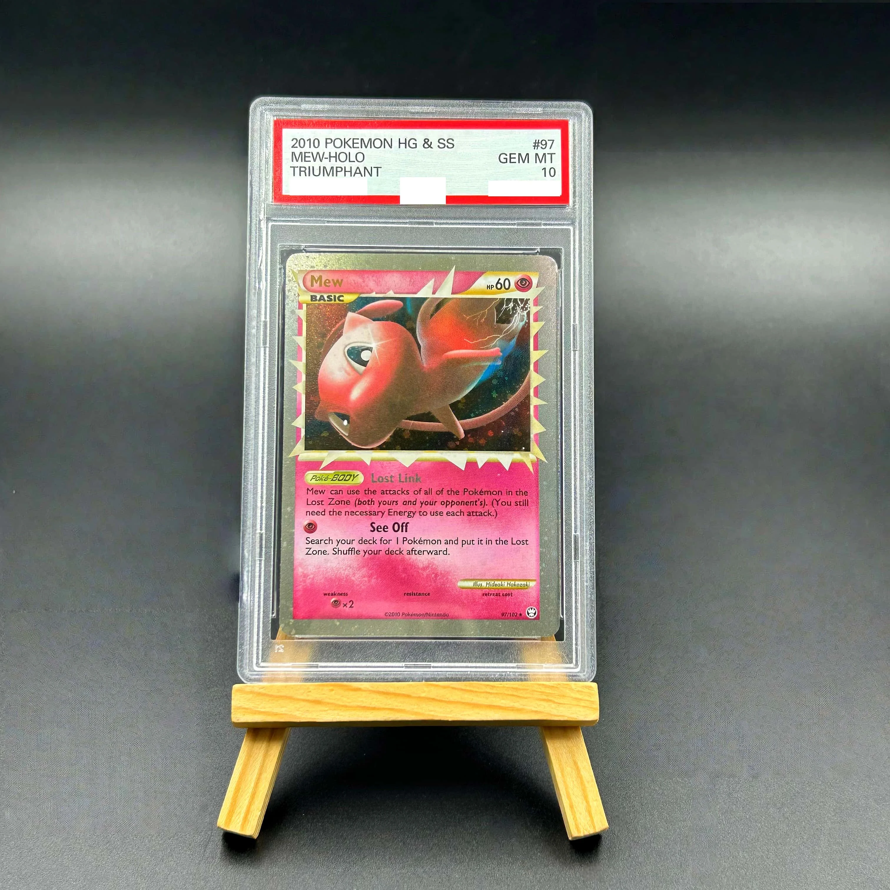 

2010 Pokemon HG & SS Triumphant Mew Holo Textured Card - Gem Mint 10 Collectible TCG