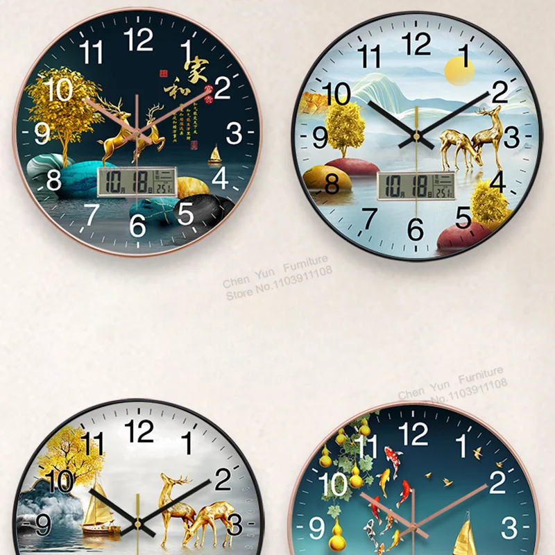 Living Room Study Wall Clocks Minimalism Silence Home Decor Decoration Fitment Wall Clocks Hanging Wandklok In De Woonkamer