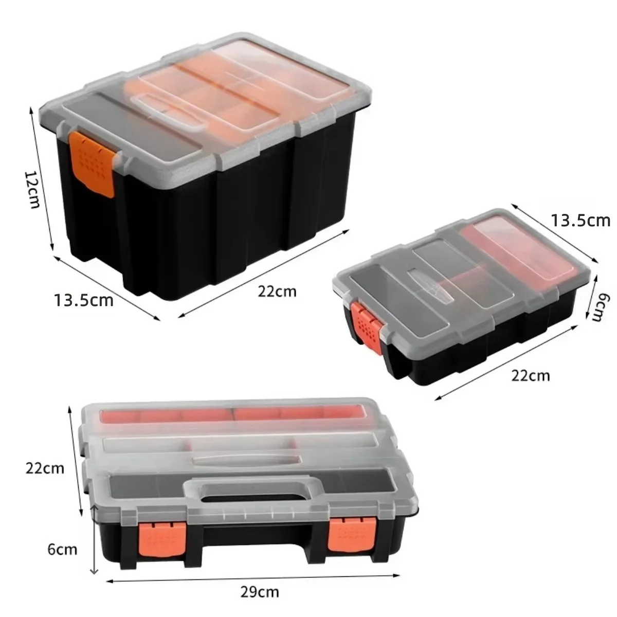 Portable Parts Box Hardware Storage Toolbox Plastic Case Multi-Grid Combination Screw Storage Box Garage Repair Tool Box