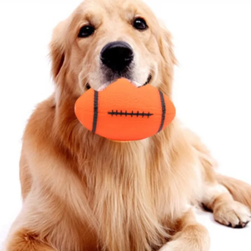 Small Dog Cat Pet Chew Toy Dog Sound Toy Football Training Football Toy Interactive Fun Games