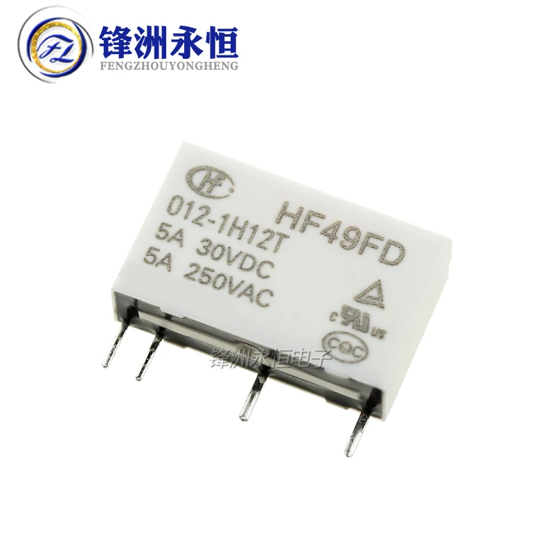 5Pcs HF49FD Industrial relay HF49FD-005-1H11 HF49FD-012-1H11 HF49FD-024-1H11 1H12 5A 4PIN 5V 12V 24V Miniature power relay