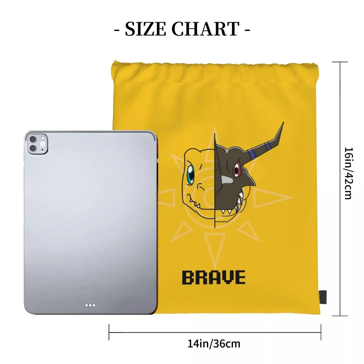 ดิจิมอน บราเว่กระเป๋าเป้สะพายหลังแฟชั่นแบบพกพาสายรัดกระเป๋าจิปาถะกระเป๋ากระเป๋าหนังสือสำหรับโรงเรียนท่องเที่ยว