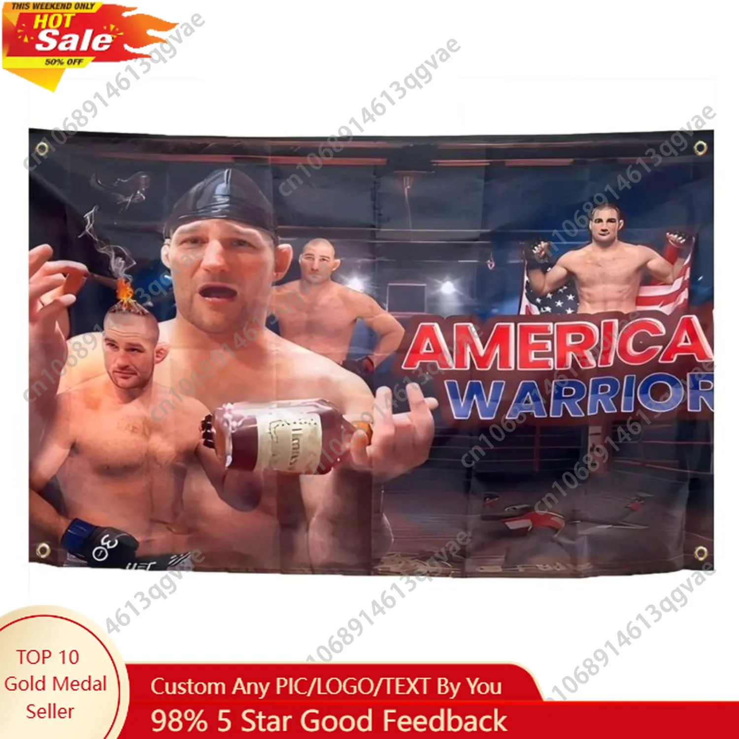 

Sean Strickland Flag House Tapestry for College Dorm Room Decor Banner Outdoor Parties Holiday Gifts Banner Custom Decoration