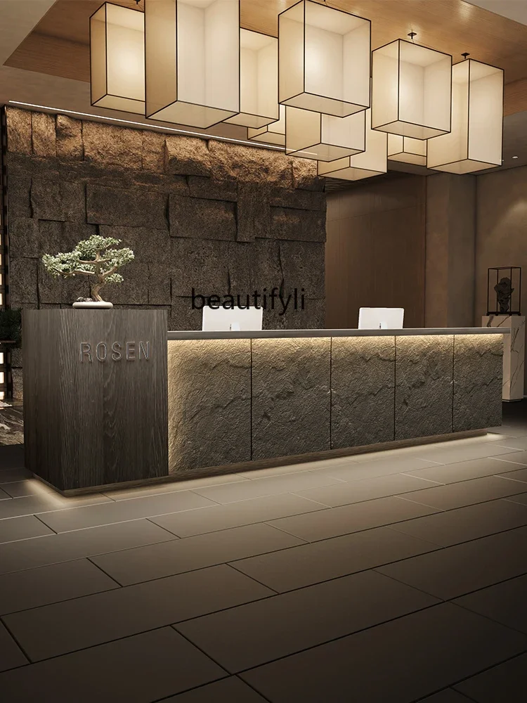 X New Chinese Noodle Shop Bar Counter Cashier Restaurant  Reception Counter Reception Foot Bath Pavilion of Regimen Hotel Lobby