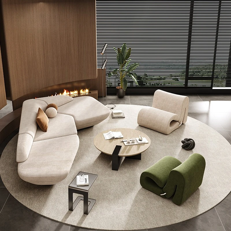 Aesthetics Curved Luxury Sofa Leisure Reception Corner Cute Sofa Office Negotiation  Art Muebles Entrance Hall Furniture
