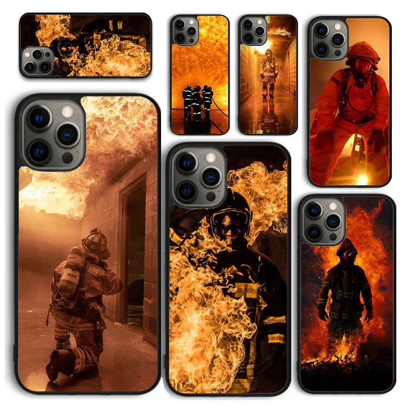 Firefighter Fireman Heroes Phone Case for iPhone 16 15 14 12 13 mini PLUS X XS XR 11 PRO MAX Back Cover Fundas Shell