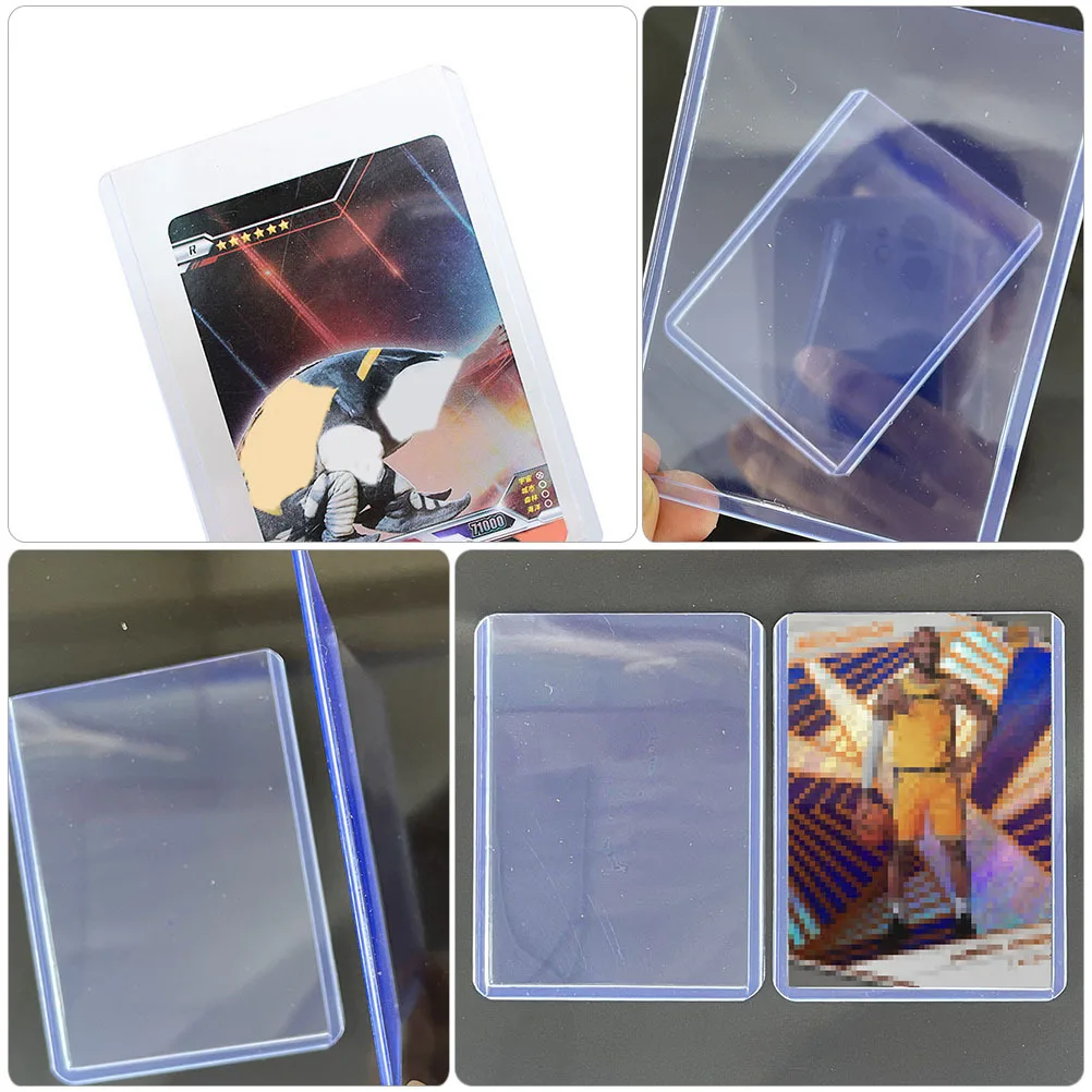 

100Pcs Cards Sleeves Transparent PVC Anti-Scratch Protective Covers for Trading Business Cards Holder