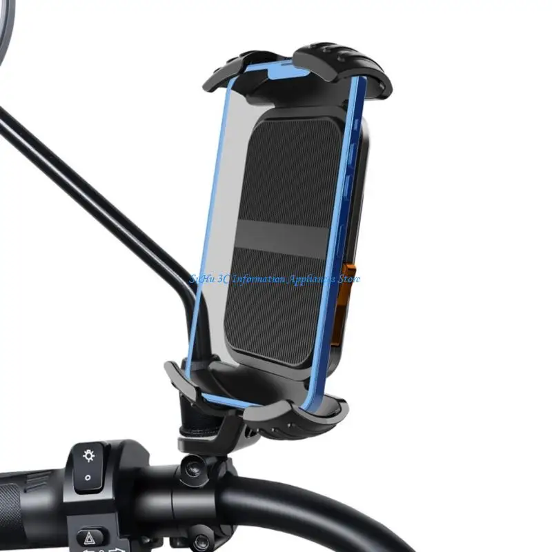 Motorcycle Phone Mount w/ 17mm Thread for Music - close-up view