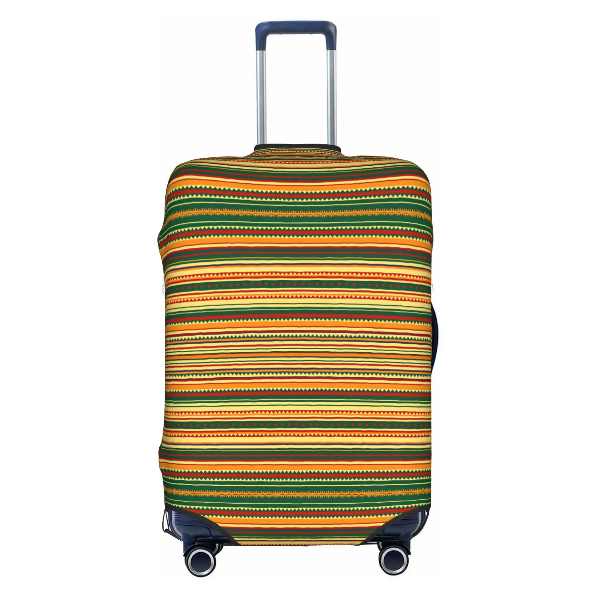 Southwestern Style Mexican Serape Travel Luggage Cover Elastic Cinco De Mayo Suitcase Cover Protector Fit 18-32 Inch