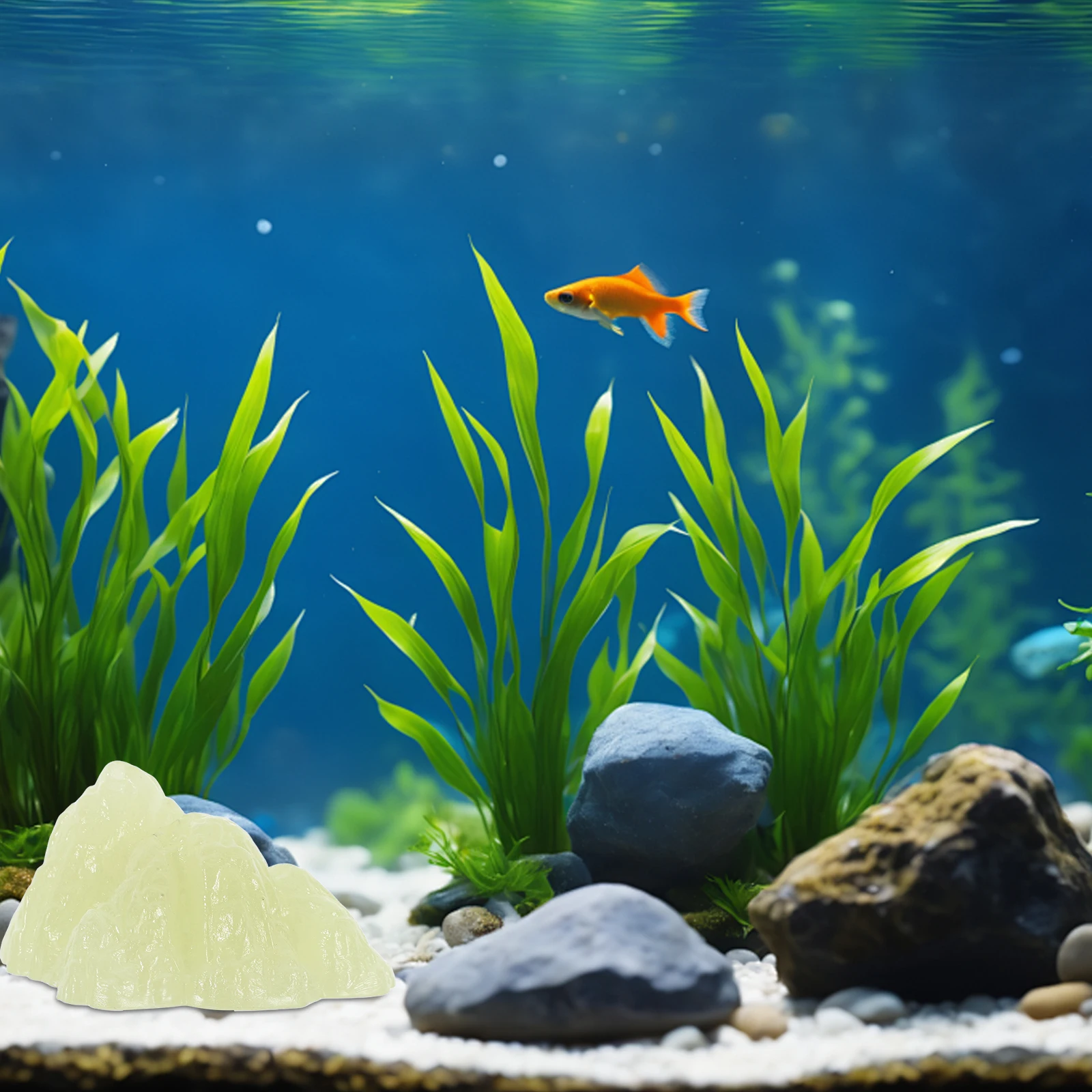 

Luminous Small Stones Fish Tank Night Glow Aquarium Mountain Decor Landscape Stone Fish Tank Decorations Glowing Rocks Garden