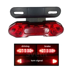 1Pc 12V LED Brake Light For Motorcycle Tail Light Turn Signal Electric Motorbike Rear Lights
