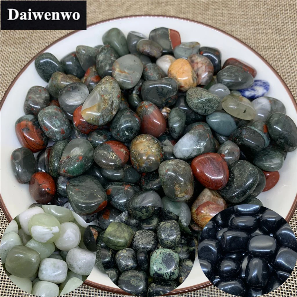 100g/pack Africa Blood Stone Fire New Jade Black Obsidian Kambaba Gravel Decoration