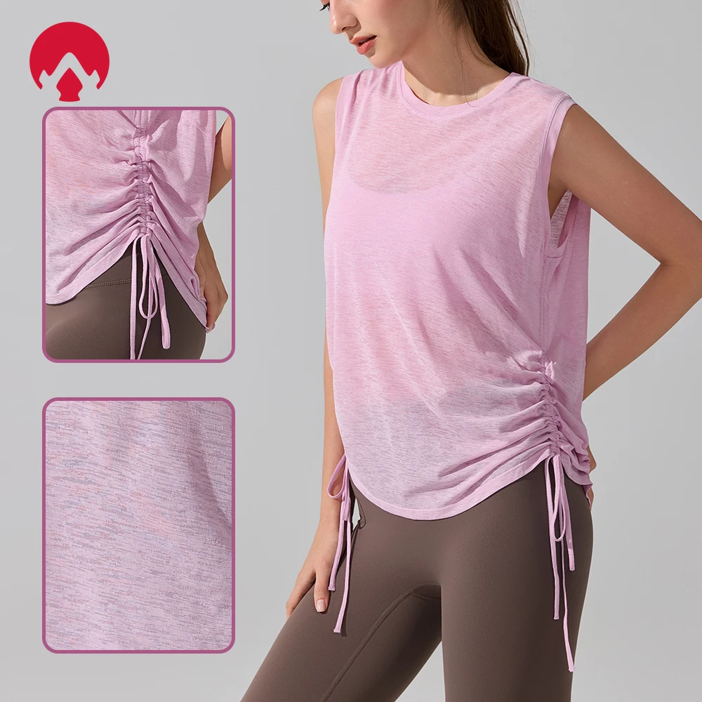 

Women's Sleeveless Running Vest Wrinkle-Resistant Cover-Up for Summer Pilates & Yoga – Moisture-Wicking Breathable Activewear