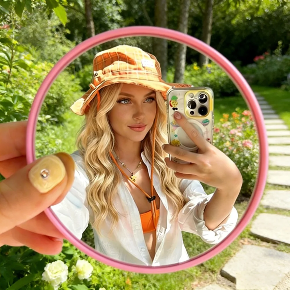

1-2pcs Mini Round Mirror Travel Selfie Mirrors 7.5cm/9.5cm Portable Convex Wide-angle Spherical Mirror for IPhone Samsung Vlog