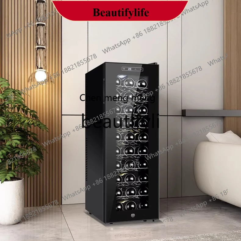 

AB02 Constant Temperature Moisture-proof Air-cooled Electronic Wine Cabinet Solid Wood Layer Shelf Wine Tea Cabinet