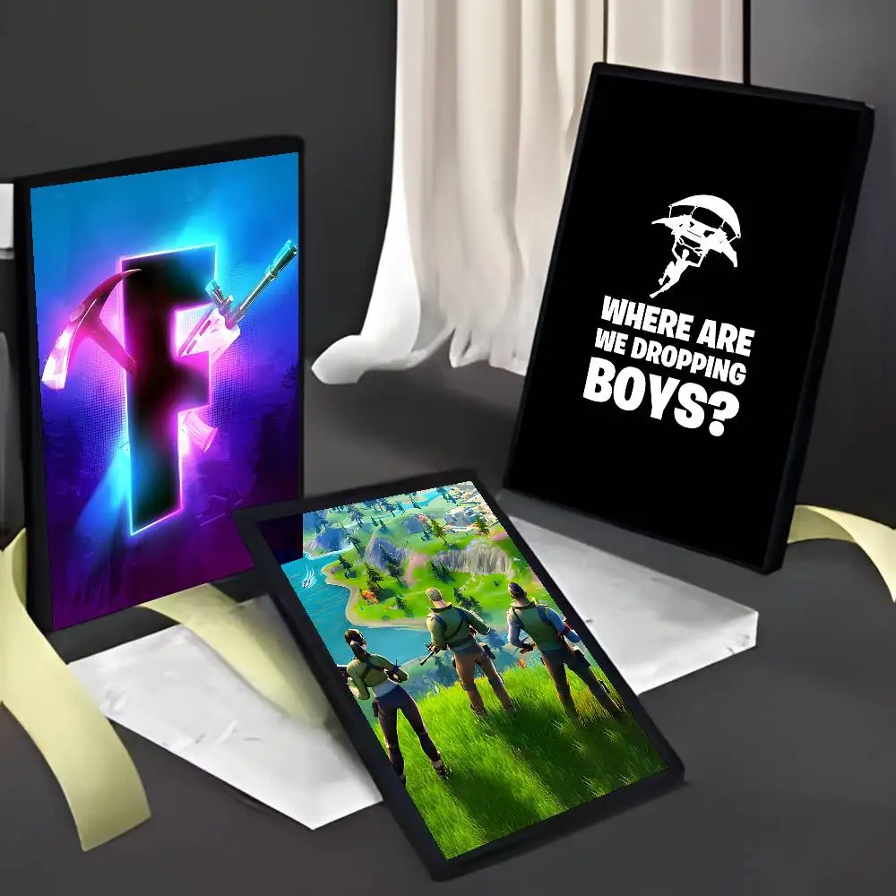 ملصق رائع من Game F-Fortnites-Wallpaper مقاوم للماء عالي الدقة على الحائط لغرفة النوم المنزلية والديكور الجمالي #3