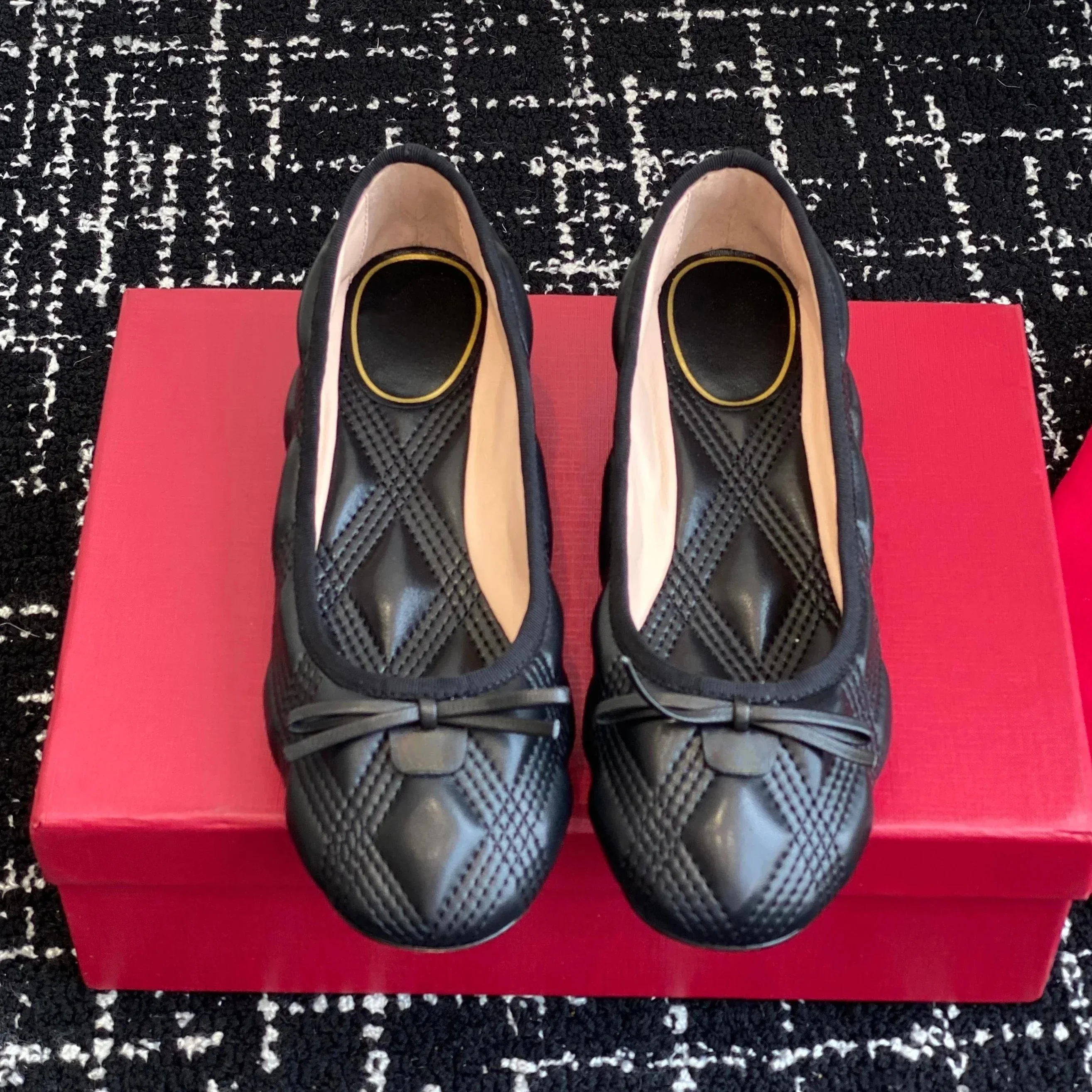 JP GPBD Women Casual Shoes New Popular Ballet Flats Luxury Fashion Cozy Flat Shoes Bowknot Women Lazy Mules Slip On Round Toe