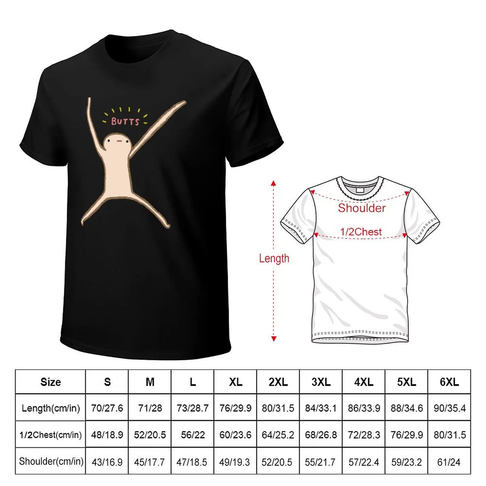 Honest Blob - Butts T-Shirt t shirts for man pack white T-Shirt