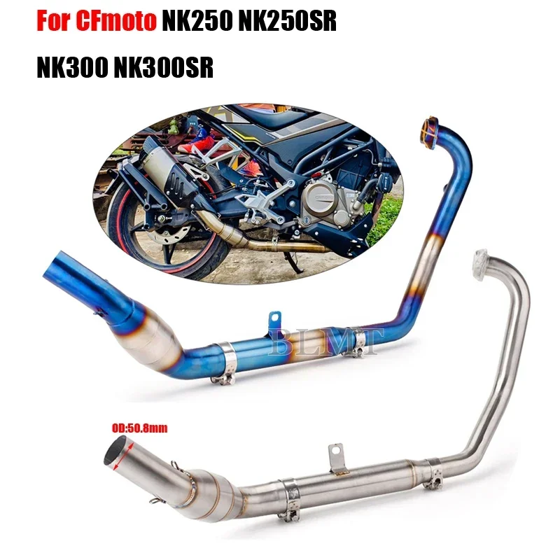 Motorcycle Full System Exhaust Escape Modify 51mm Muffler For CFmoto NK250SH NK250 NK250SR NK300 NK300SR 300SR 250NK