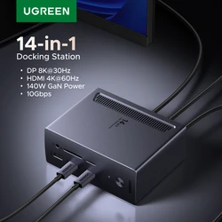 UGREEN Docking Station 14-in-1 USB HUB Triple Display HDMI DP 10Gbps USB-A/C RJ45 SD&TF PD100W for Laptop Windows Lenovo HP Dell