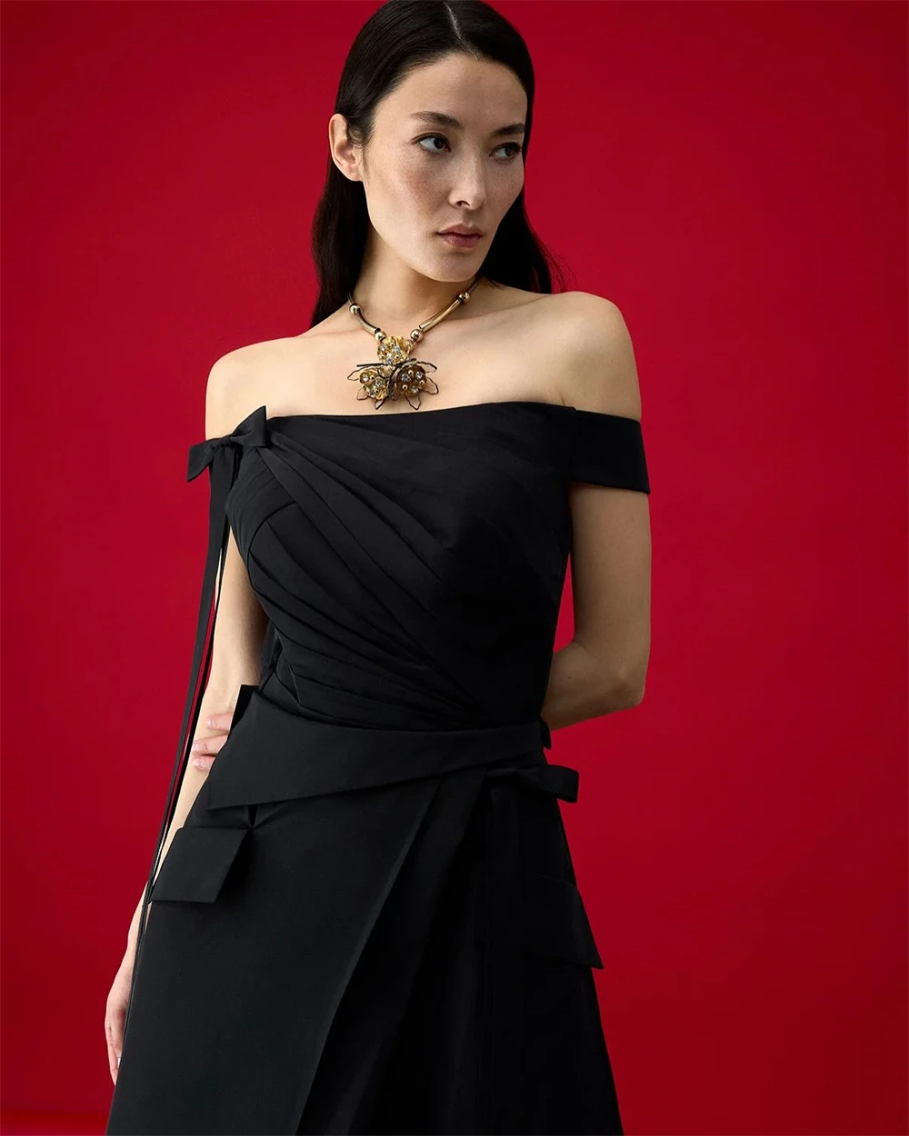 

Формальные платья для встречи выпускников из черного джерси по индивидуальному заказу, классические вечерние платья с открытыми плечами, высококачественные платья для особых случаев