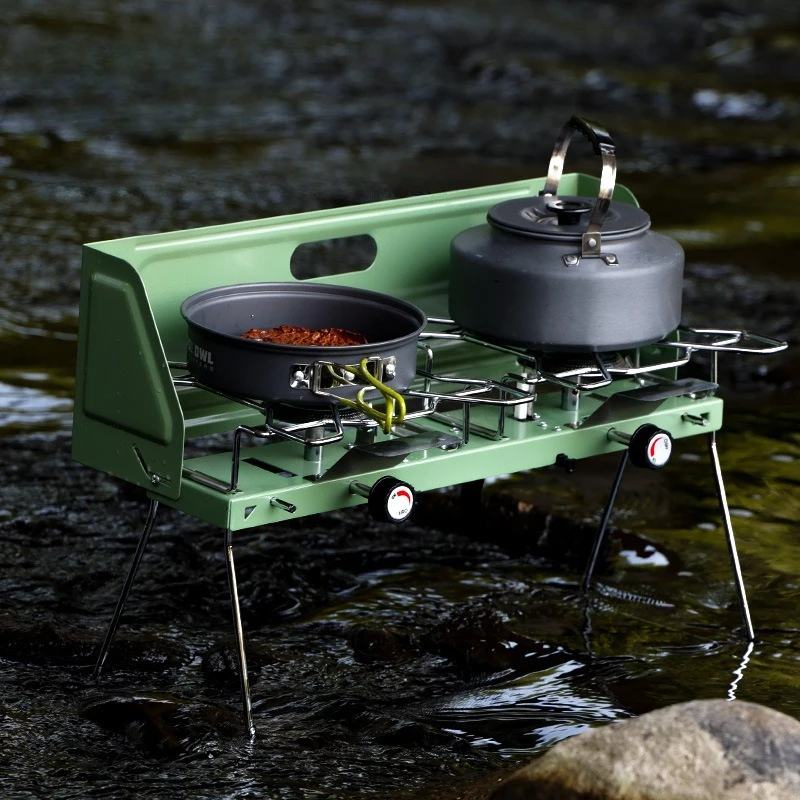 Portable Gas Stove Outdoor Por - Camping Double Cooking Stove 评论和价格