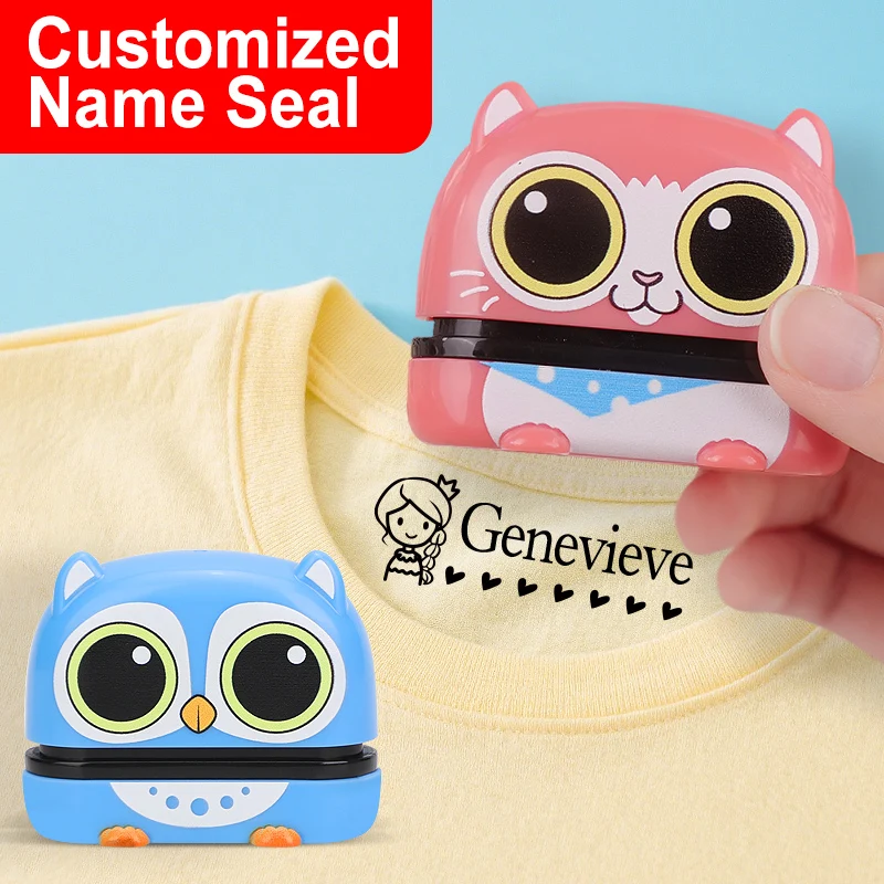 Personalized Toddler Name Stamp Kit - Custom Waterproof Seal for Daycare, Travel Essentials & Homework, Safe Non-Toxic