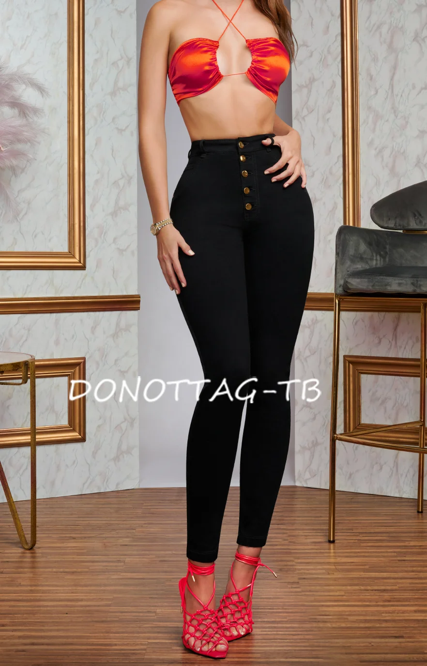 Butt Lift Jeans High Waist  Abdominal Button Design Perfect Curve Women Body Shaper Buttlifter Sexy Street Style  Y2K