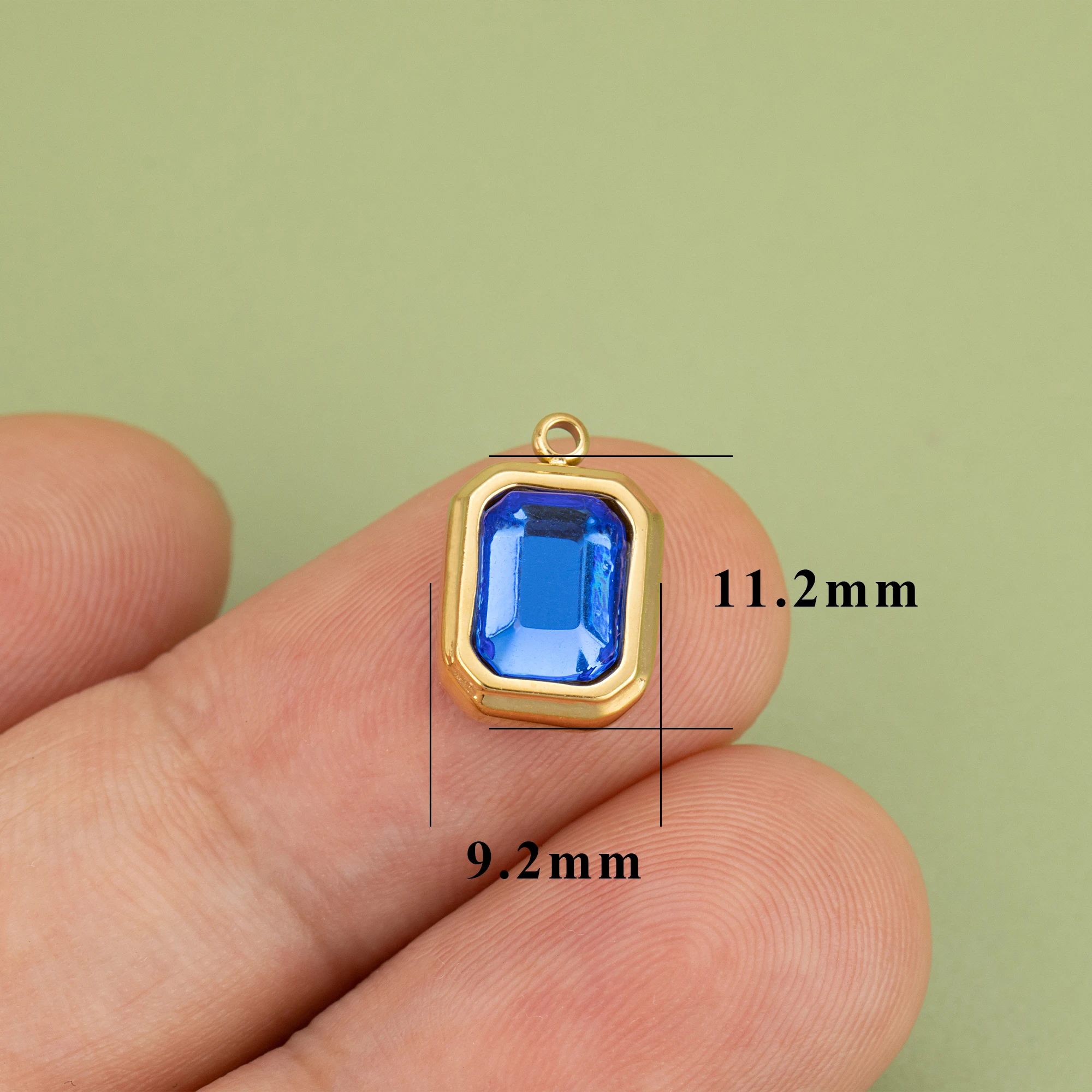 YEGUI MF46,jewelry accessories,316L stainless steel,artificial crystal,hand made,charms,diy pendants,jewelry making,6pcs/lot