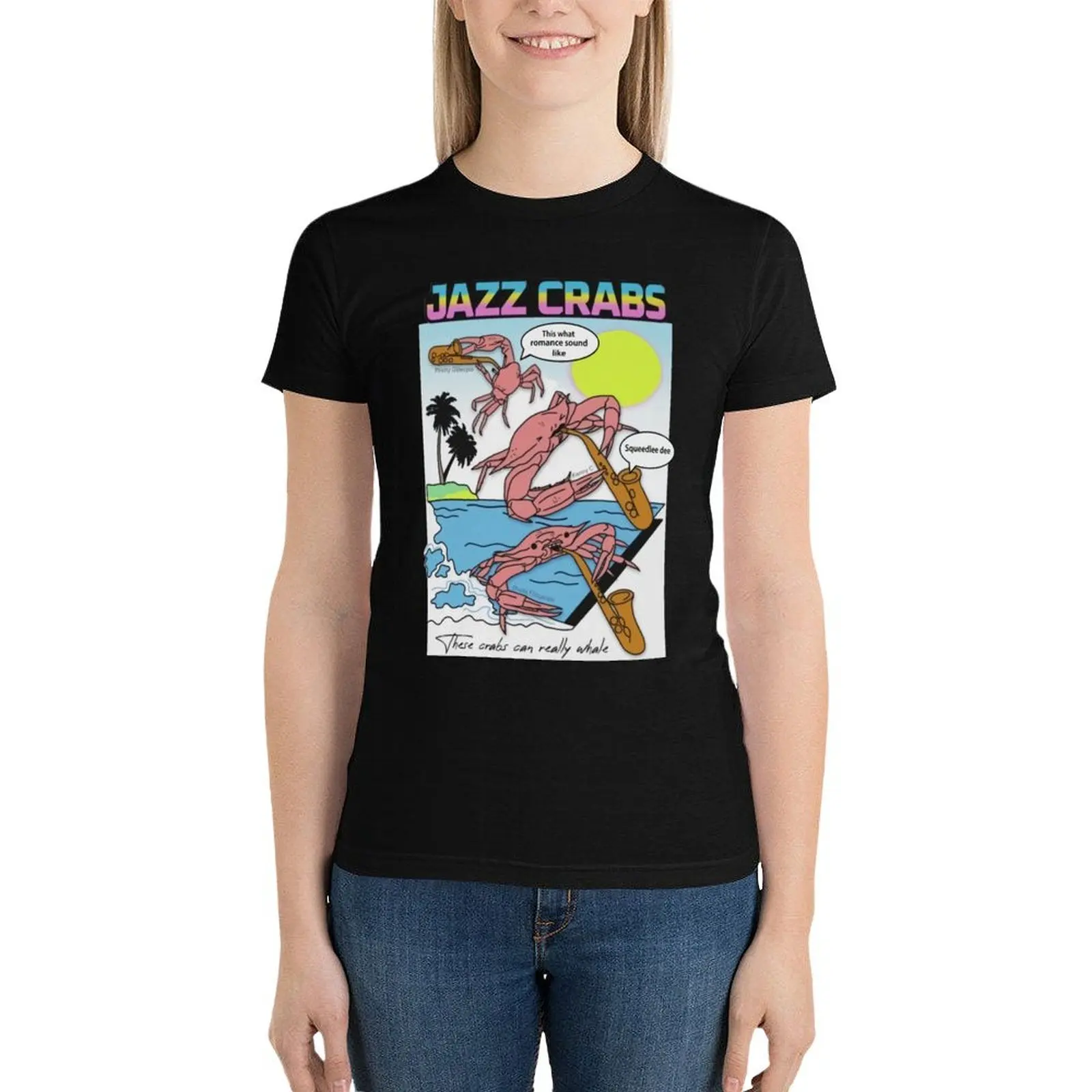 Jazz Krabben T-Shirt Plus Size Tops Zomer Top Vrouwelijke Blouse T-Shirt Jurk Voor Vrouwen Sexy